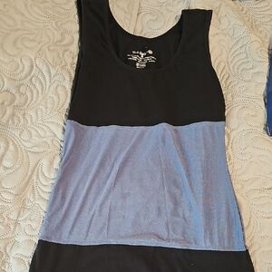 The Girls Black and Blue Tank Shapewear  Top